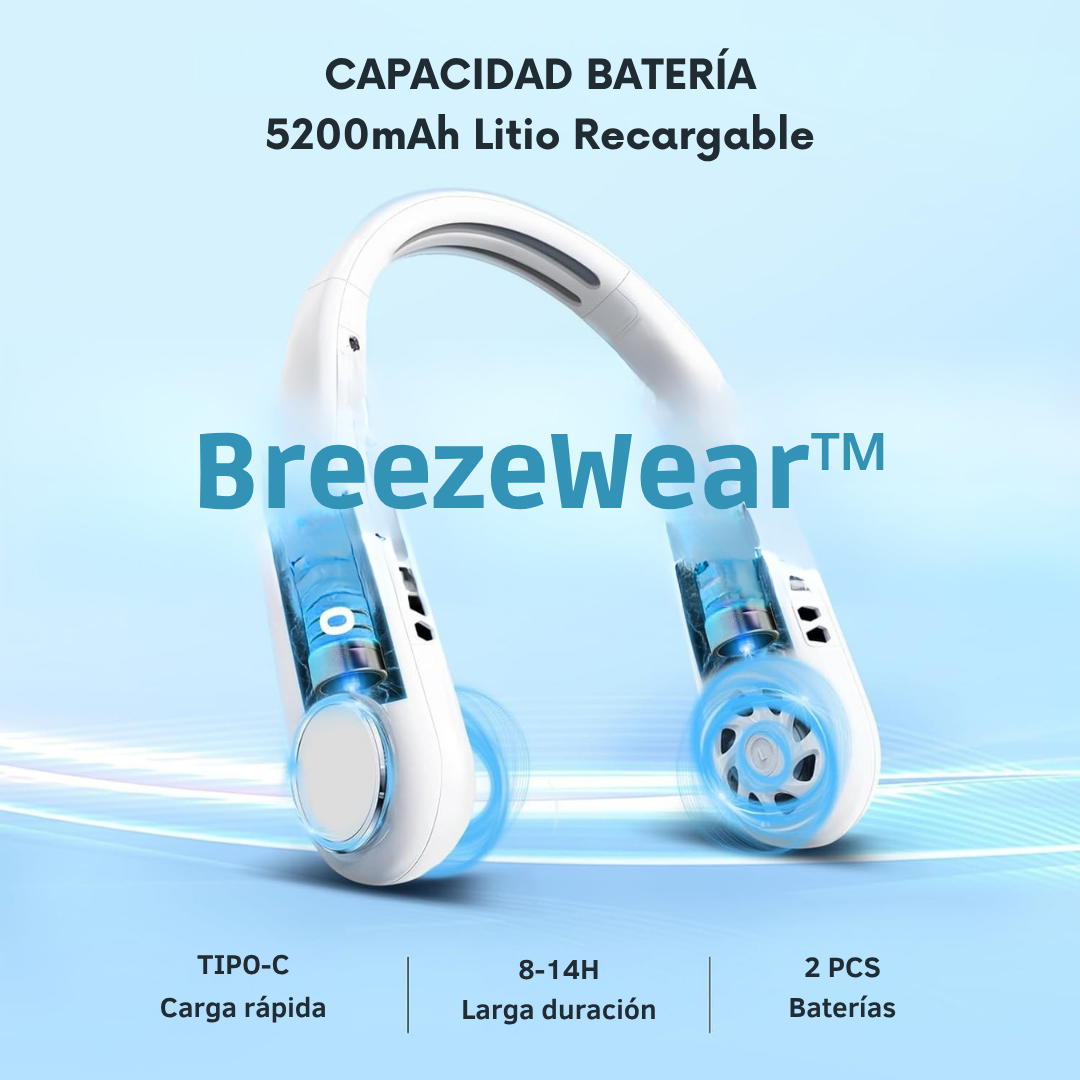 Ventilador BreezeWear™ + Botella de REGALO